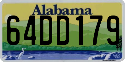 AL license plate 64DD179
