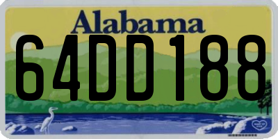 AL license plate 64DD188