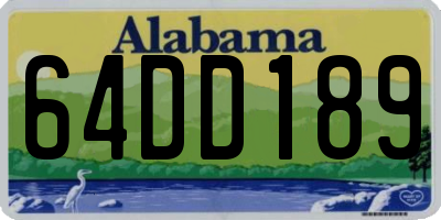 AL license plate 64DD189
