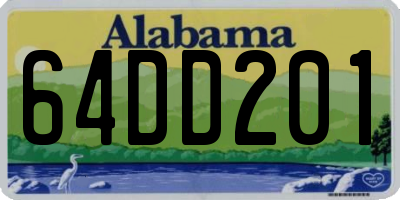AL license plate 64DD201