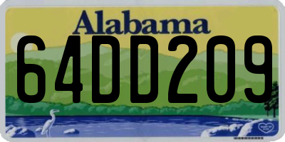 AL license plate 64DD209