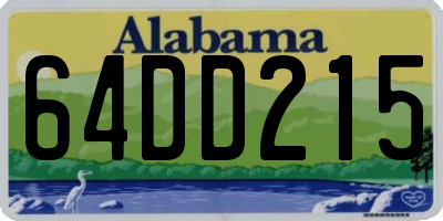AL license plate 64DD215