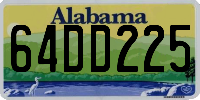 AL license plate 64DD225