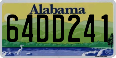 AL license plate 64DD241