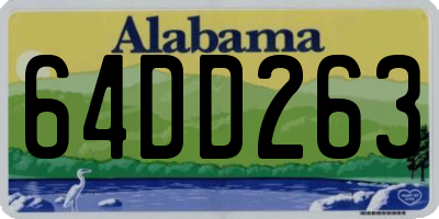 AL license plate 64DD263
