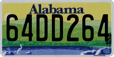 AL license plate 64DD264