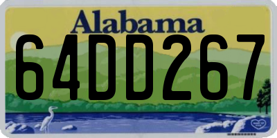 AL license plate 64DD267
