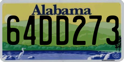 AL license plate 64DD273
