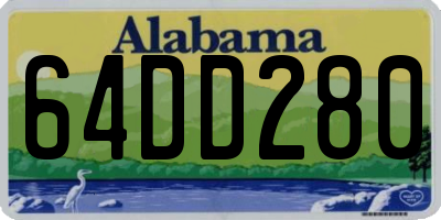 AL license plate 64DD280