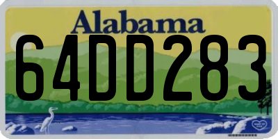 AL license plate 64DD283
