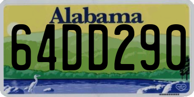 AL license plate 64DD290