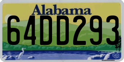 AL license plate 64DD293