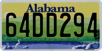 AL license plate 64DD294