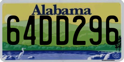 AL license plate 64DD296