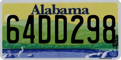 AL license plate 64DD298
