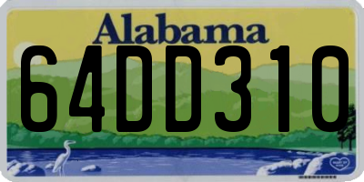 AL license plate 64DD310
