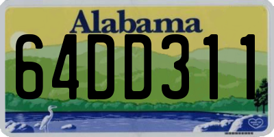 AL license plate 64DD311