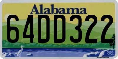 AL license plate 64DD322