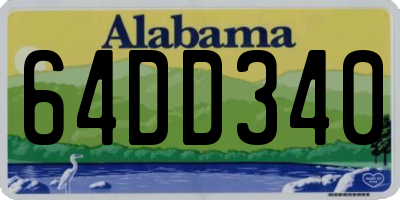 AL license plate 64DD340