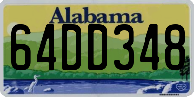 AL license plate 64DD348