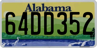 AL license plate 64DD352