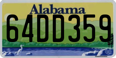 AL license plate 64DD359