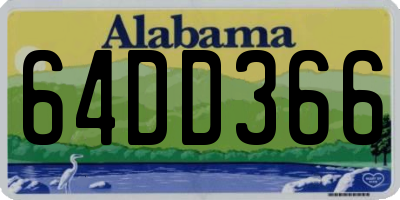 AL license plate 64DD366