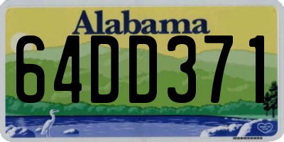 AL license plate 64DD371