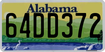 AL license plate 64DD372