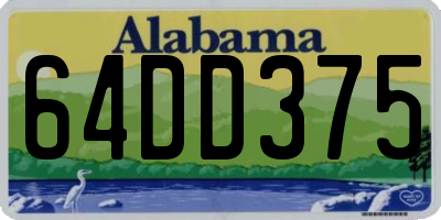 AL license plate 64DD375