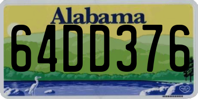 AL license plate 64DD376
