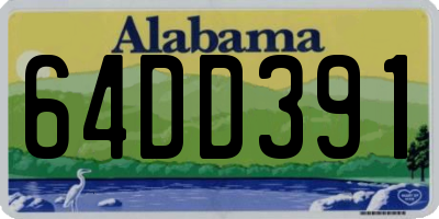 AL license plate 64DD391