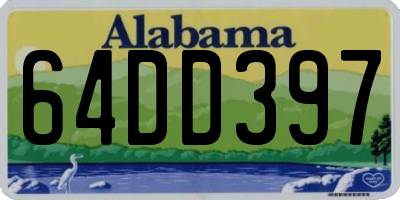 AL license plate 64DD397