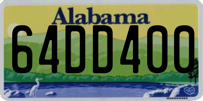 AL license plate 64DD400