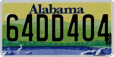 AL license plate 64DD404