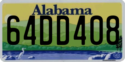 AL license plate 64DD408