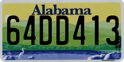 AL license plate 64DD413