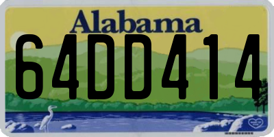 AL license plate 64DD414