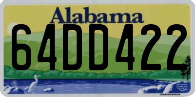 AL license plate 64DD422