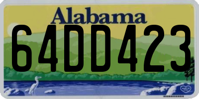 AL license plate 64DD423