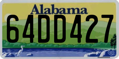 AL license plate 64DD427