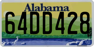 AL license plate 64DD428