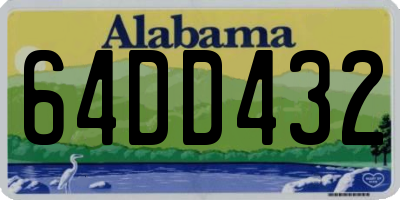 AL license plate 64DD432