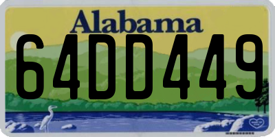 AL license plate 64DD449