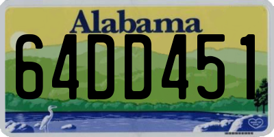 AL license plate 64DD451