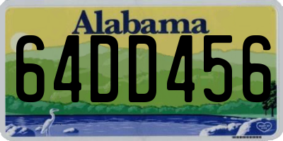 AL license plate 64DD456