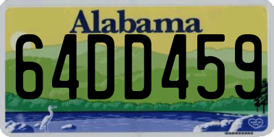 AL license plate 64DD459