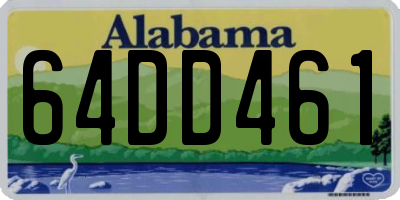 AL license plate 64DD461