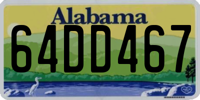 AL license plate 64DD467