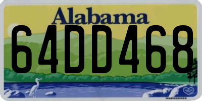 AL license plate 64DD468